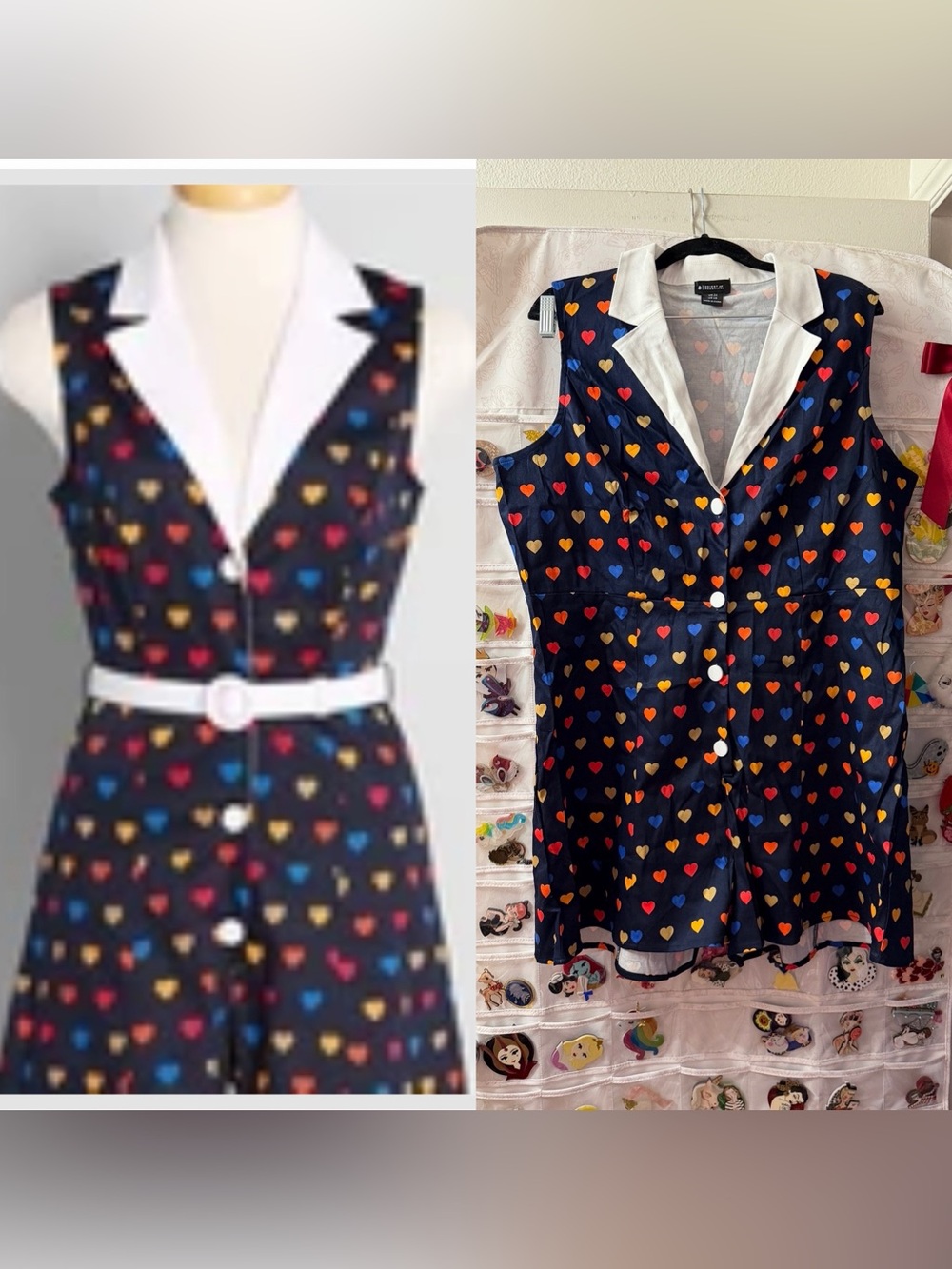 💕2/$44💕Modcloth Collectif Love A Good Rainbow Romper US 18